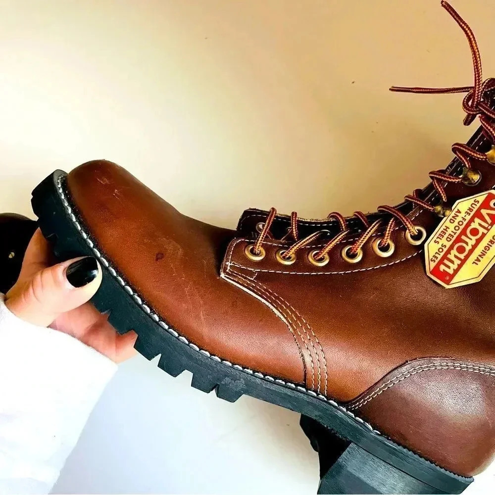 NWT Vintage The Gorilla Shoe Vibram Leather Boots - Picture 8 of 11